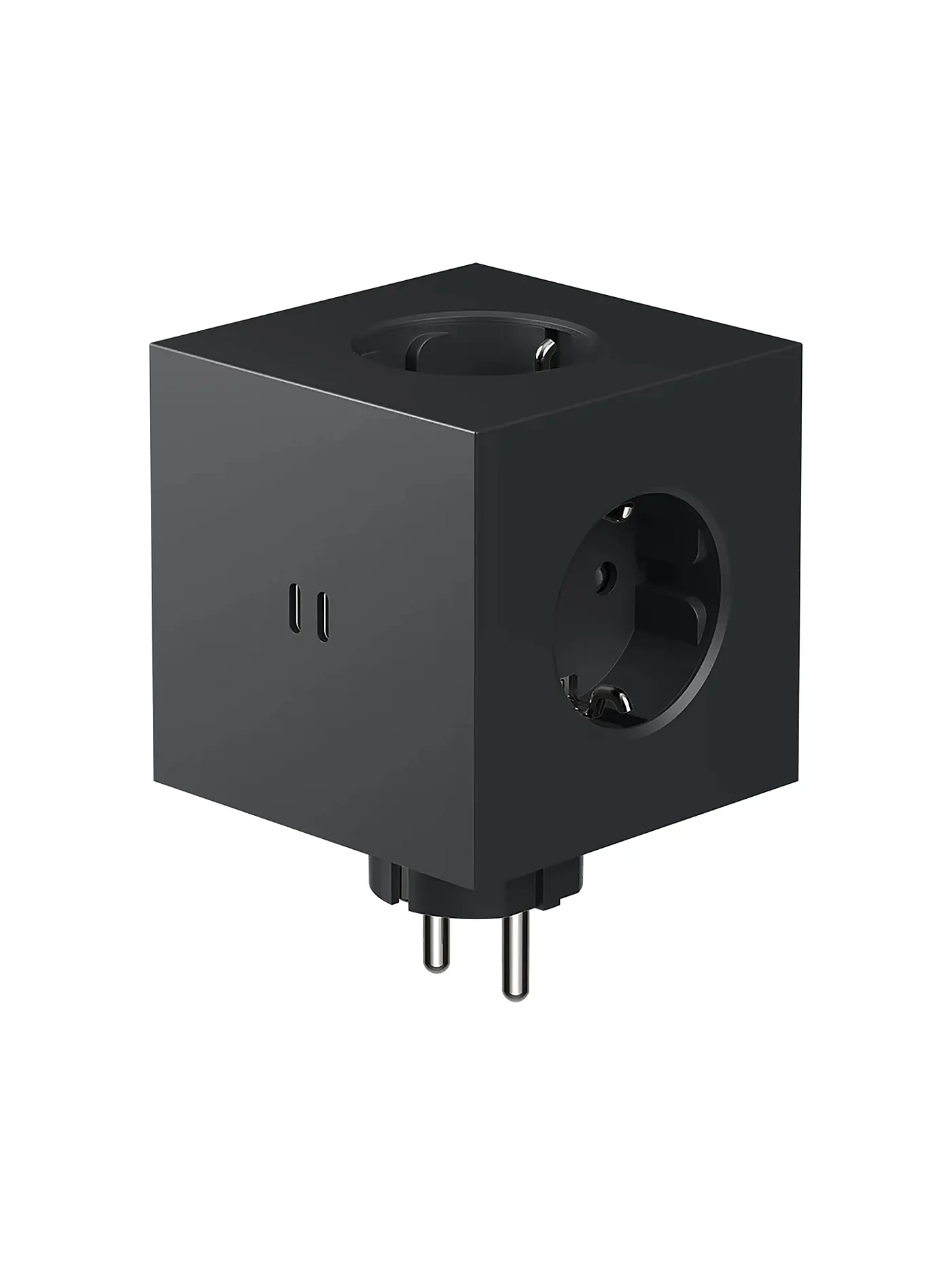 AVOLT | Mehrfachsteckdose Square 2 F Oak Green | schwarz